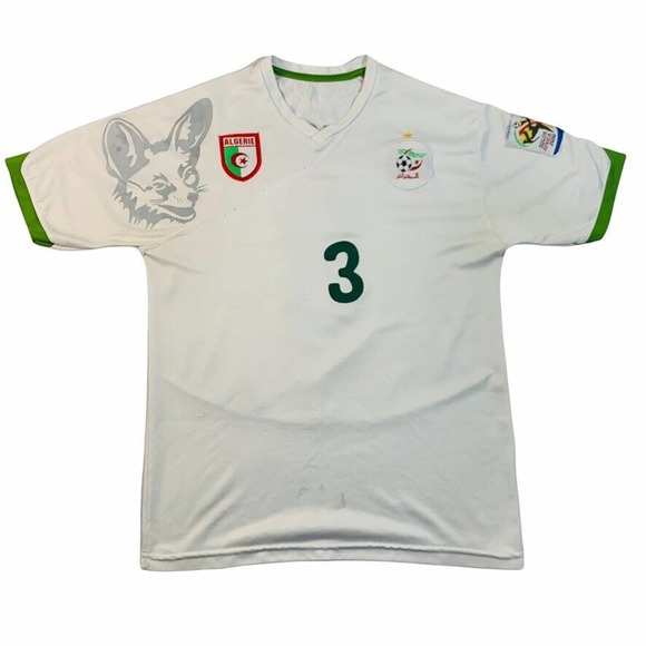 2010 Algeria World Cup jersey Nadir Belhadj #3 men's medium - Picture 1 of 7